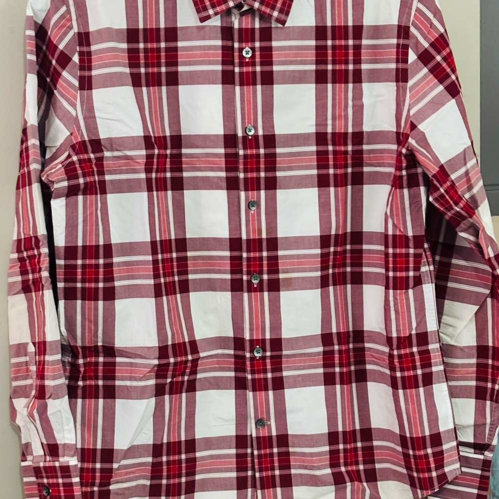 Express Red and White Checkered Men's Shirt